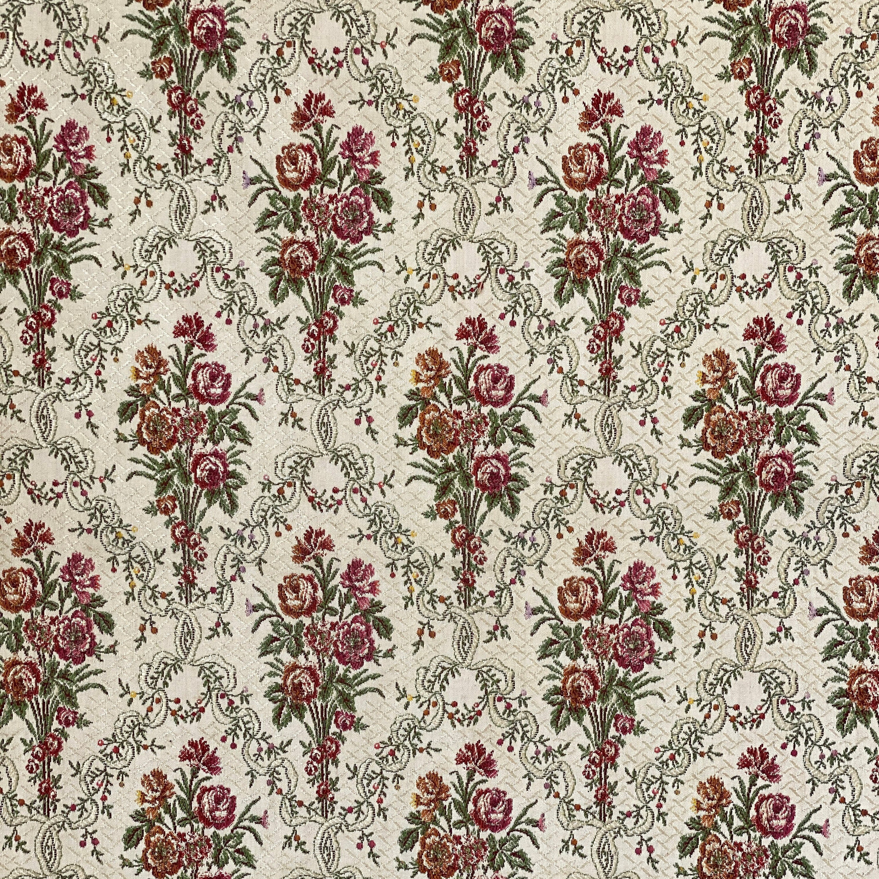 人気の雑貨がズラリ！ Antique Cream Sample Fabric Jacquard French 1926 Nouveau 洋書