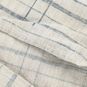 GRAY Vintage Grain sack Farmhouse rustic unique handmade antique hand woven linen French country Cottage chic grainsack VTG eco-friendly