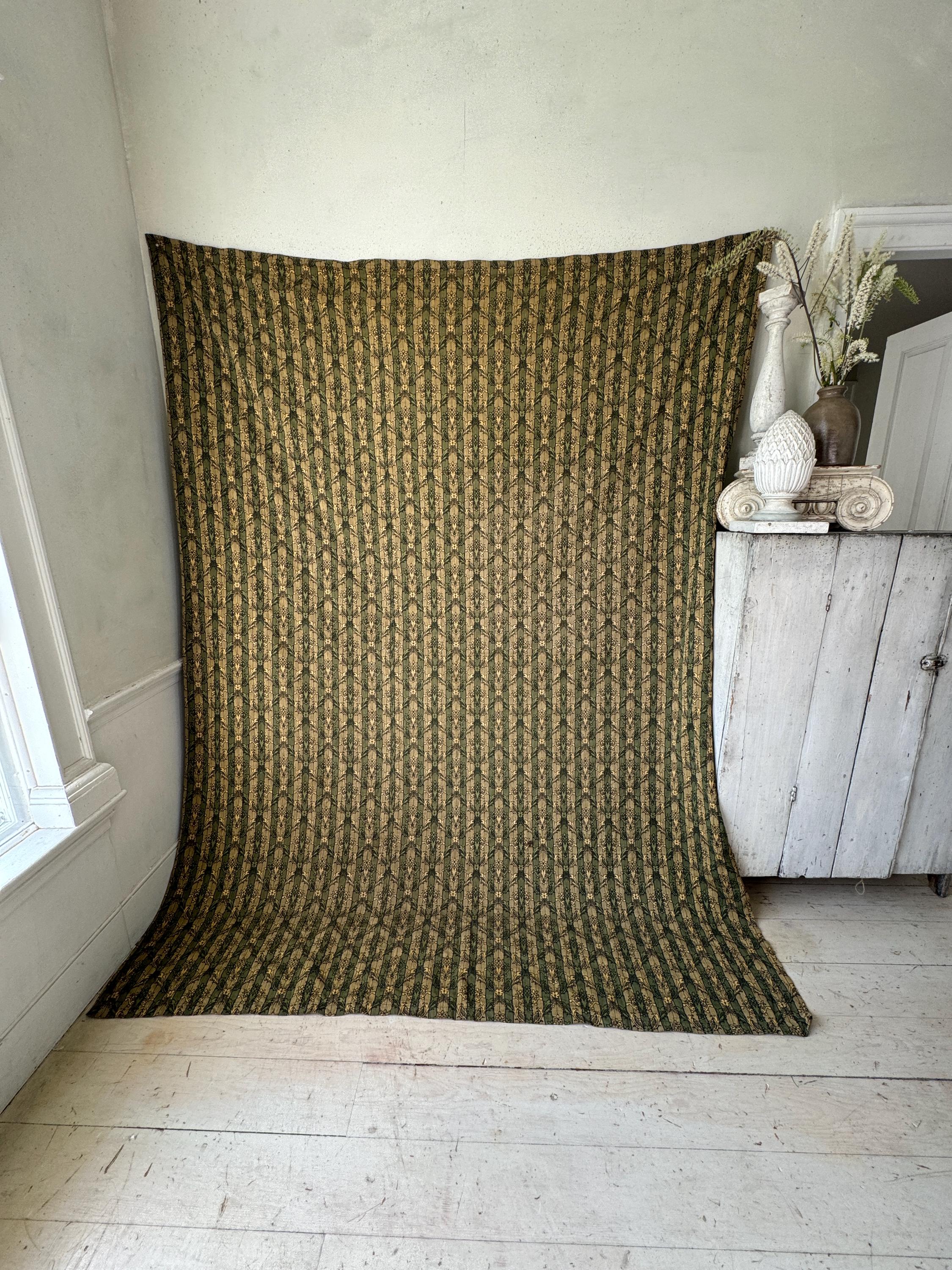 102x76 カーテン 1890年代 アンティーク フランス ジャカード織り