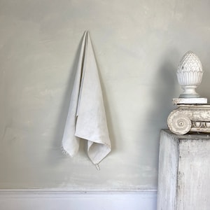 RARE American Antique DKG  monogram linen homespun towel white redwork textile old dishcloth kitchen kitchenalia eco-friendly