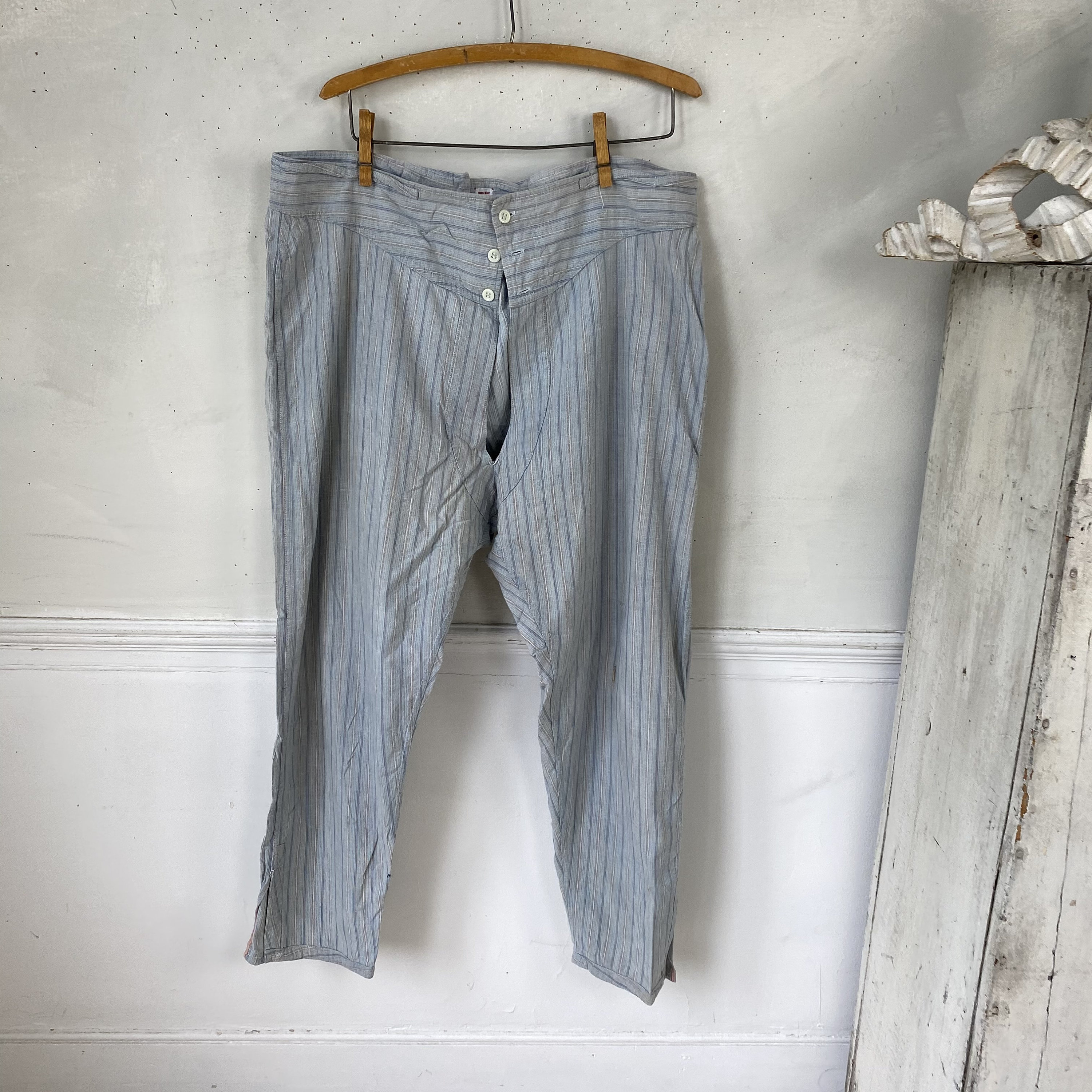 MSP-1007 - French Work Boro Pants - Distressed Blue | Dant