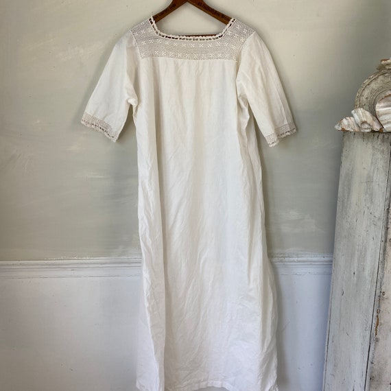 AMAZING Lace American Antique Woman's nightdress … - image 7