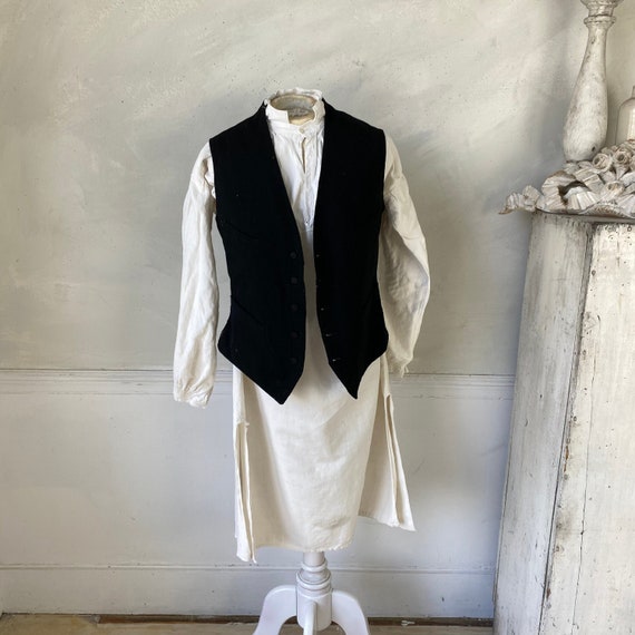 Men's Wool Vest Workwear French Work Wear Antique French Wool
