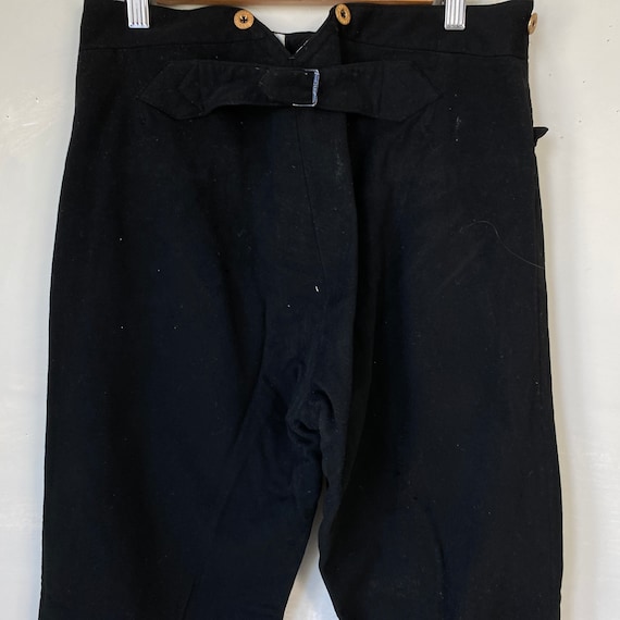 Antique French Felted Wool Work Pants 1800s Trous… - image 10