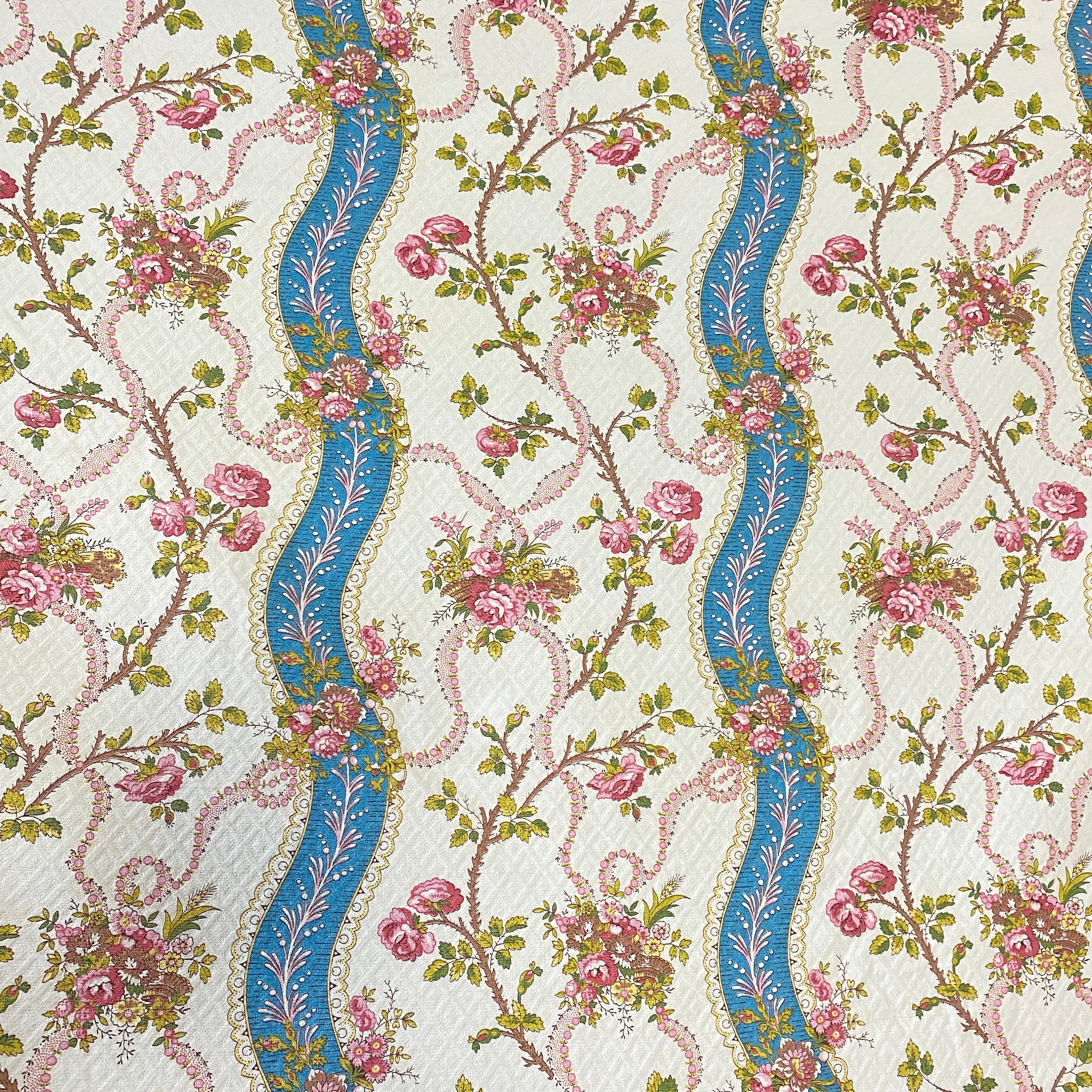 枕カバー　Louis XIV Louis XVI Pattern Vintage Bedcover Floral Heavyweight French