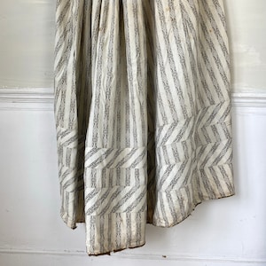 Antique Skirt black printed linen + cotton finely woven Victorian fashion clothing clothes The Textile Trunk eco-friendly
