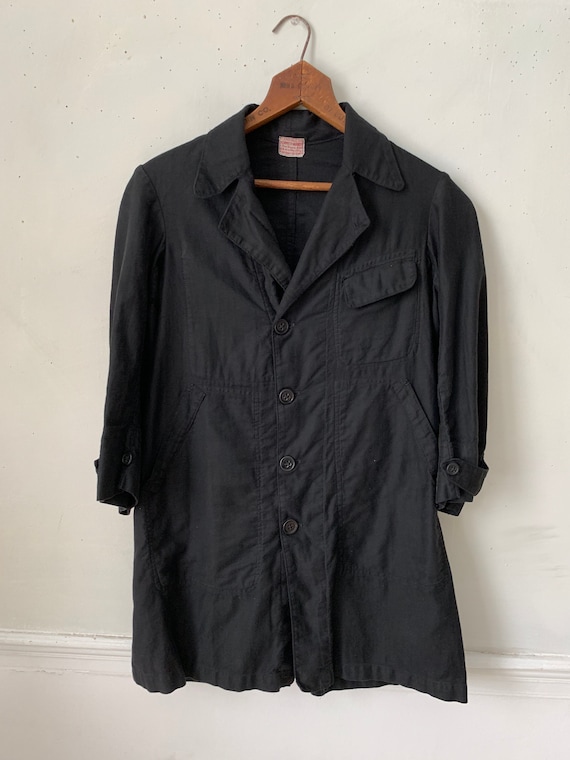 Vintage black velvet top with sequence buttons