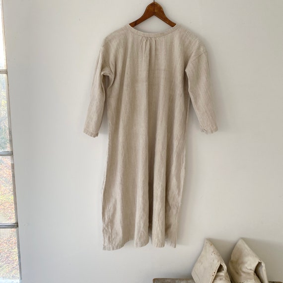Natural linen chemise shirt French nightgown "JR"… - image 7