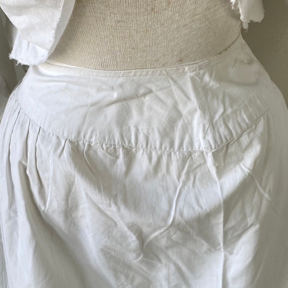 Gorgeous 1900 lace trim petticoat printed cotton … - image 6