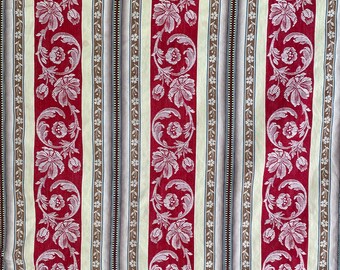 Antique French Ticking Fabric Napoleon III c1870 Striped Damask Sewing Upholstery Pillows Projects Quilting TIMEWORN eco-friendly