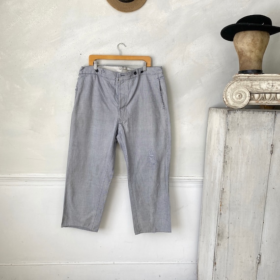 Chef pants vintage French men's workwear work wea… - image 7