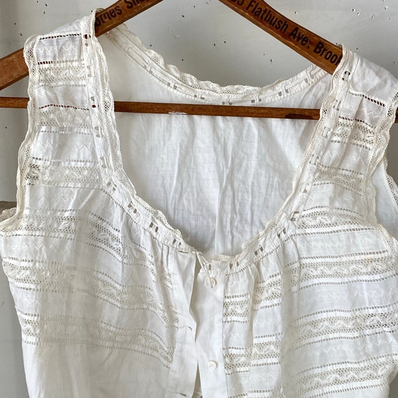 AMAZING antique American white cotton blouse 1900… - image 6
