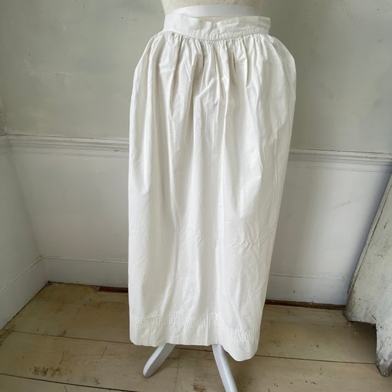 White Waist Apron French Cotton Kitchen Wear 1920s Skirt Apron Coastal home  eco-friendly View 3