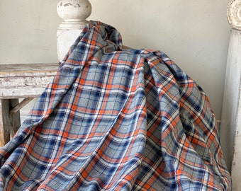 2,5 yardas X 60 (5 yardas disponibles) Tela de lana a cuadros TWEED sin usar francesa, tela para trajes de camisa tejida, ropa de trabajo antigua, hallazgo en tienda departamental