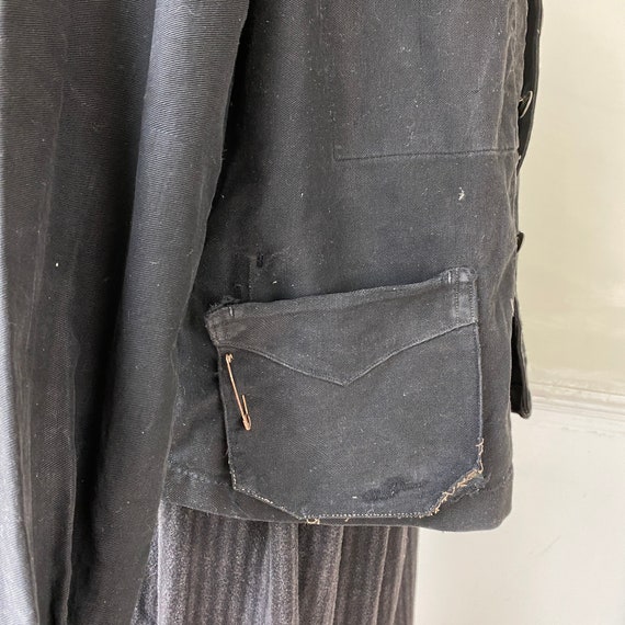 BLACK MEDIUM Vintage Jacket French Workwear Jack… - image 7