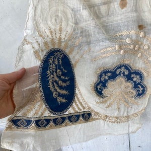 Sheer Antique Embroidery Sampler Sample Hand Worked Embroidered Design ...