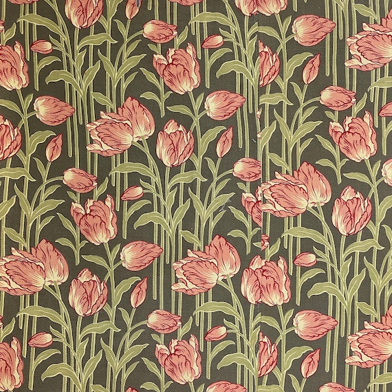 Art Deco Nouveau Antique Tulips Tulip Pattern Stylized 1890-1910