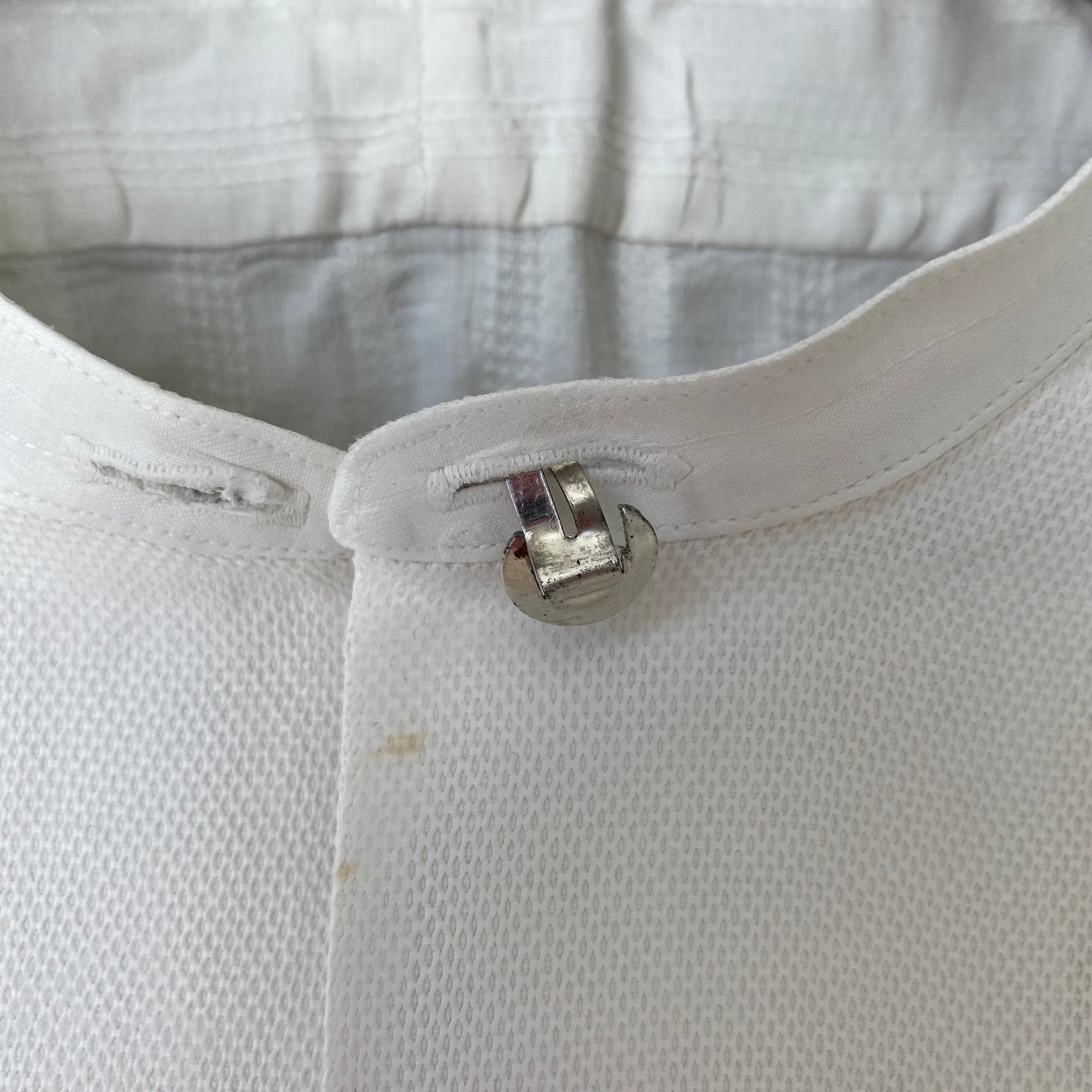 Stiff Front Cotton Piqué Shirt Boiled Shirt Men's White | Etsy