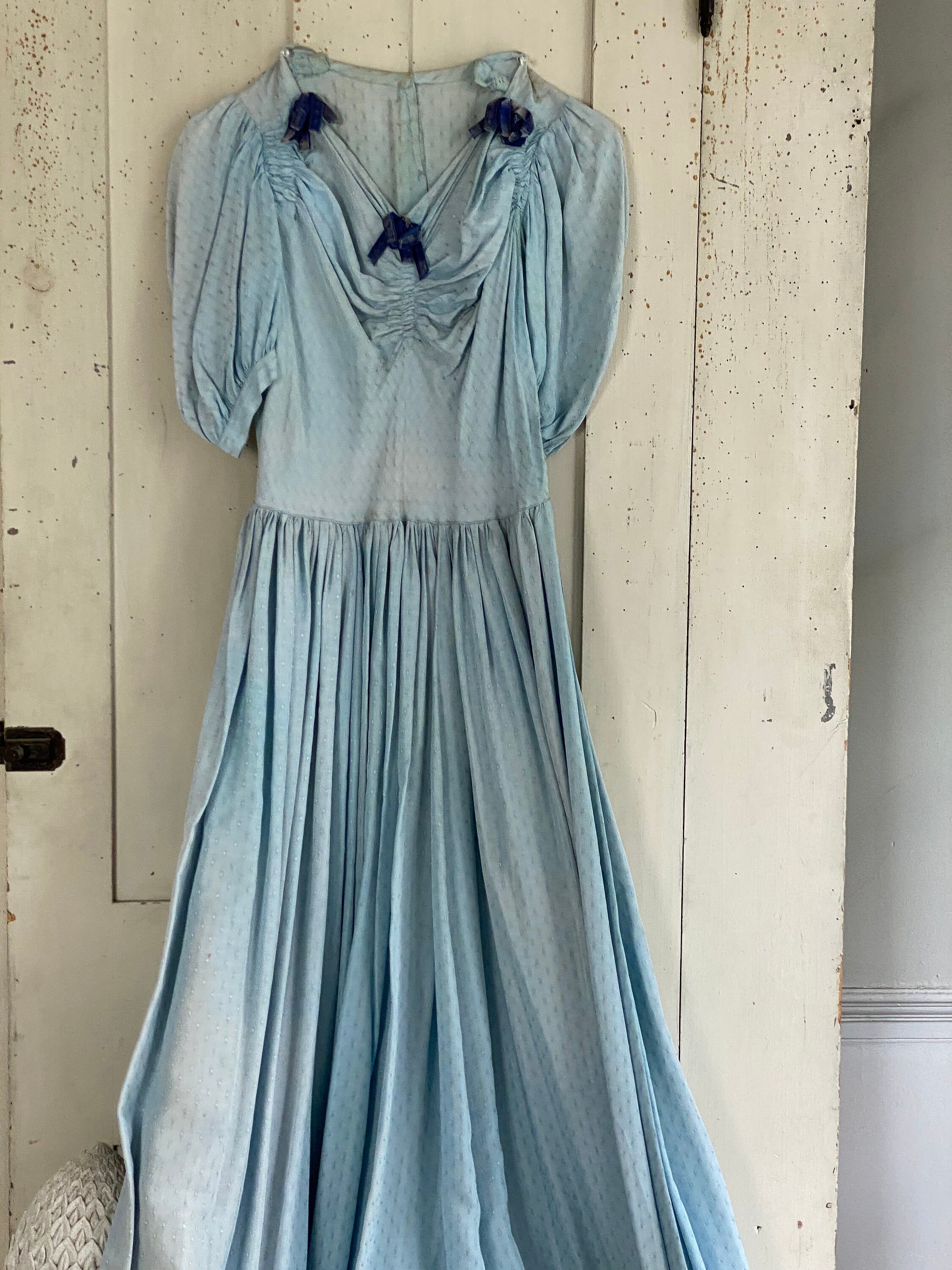 sachin and babi light blue dress Velvet Dress in Navy Blue: Long Sleeve Floor Length Gown, for Holiday Parties, Christmas, Winter Weddings, Special Occasions main image 0