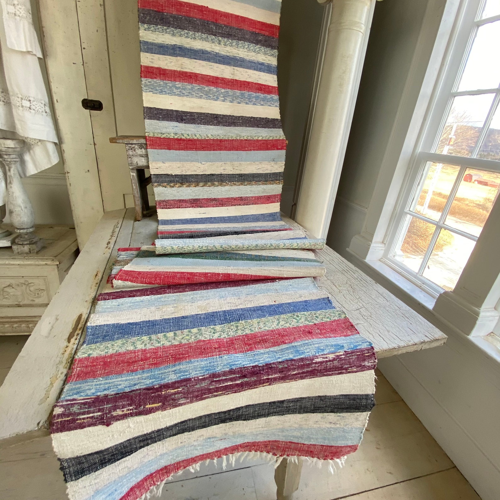 Vintage Rag Rug Vintage Stair Runner European Hand Woven Etsy