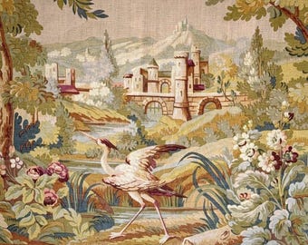 5ftx3ft Verdure Aux Fées Robert Four French Tapestry Printed Vintage Chateau Decor Rustic Home Wall Art wiszący mural wiejski domek shabby