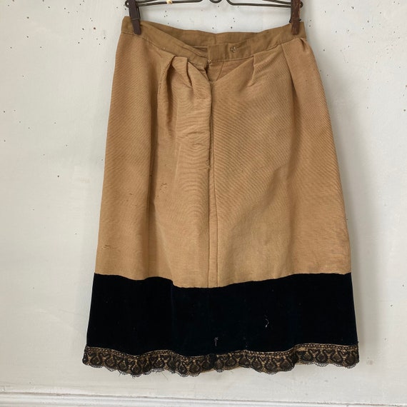 Antique Wool Silk Skirt French Victorian Garment … - image 8