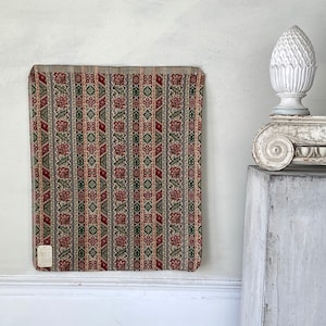 Antique 1920&#39;s French Jacquard fabric sample UNUSED document heavy weight upholstery furnishing material eco-friendly