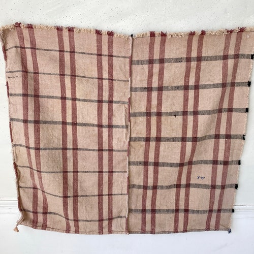 Farmhouse rustic textile antique shops hand woven linen French country Cottage chic cottagecore The Textile Trunk sack hack organic