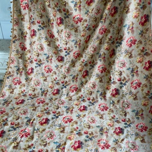 Drape Curtain Belle Epoque Cretonne Fabric Antique French Printed ...