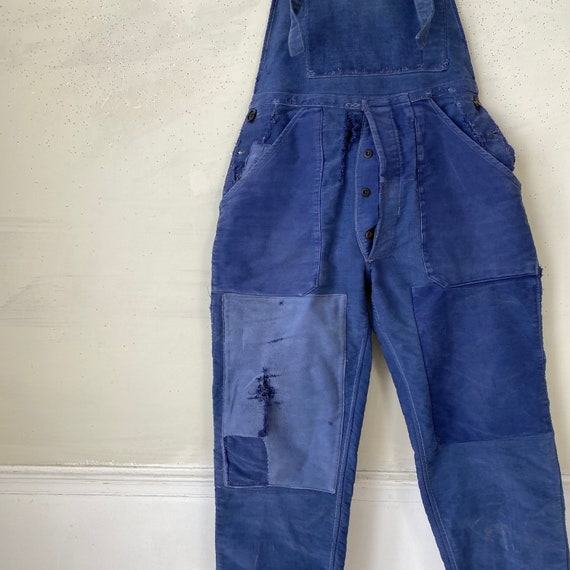 TIMEWORN MOLESKIN Vintage Overalls French Blue De… - image 6