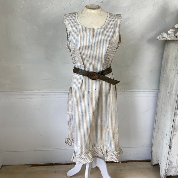 Striped Vintage Cotton Slip Dress French Workwear… - image 6