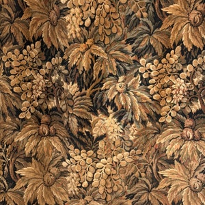 85x 49 1 of 2 Antique French tapestry curtain drape HEAVY jacquard weave c1880 textile Unique window treatment large scale très chic