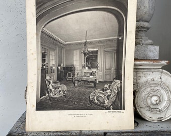 Antikes französisches Design Bild zum Einrahmen 1930er 30er Jahre Dreißiger Jahre Zeichnung Fotografie Skizze Illustration umweltfreundlich