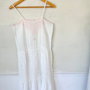 MC mono HISTORICAL Woman&#39;s slip Vintage Cotton Starched Slip French Workwear Cotton Slip 1920s Work Wear White Slip cottagecore handmade