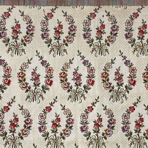 Antique 1920&#39;s French Jacquard fabric sample UNUSED document heavy weight upholstery furnishing material eco-friendly