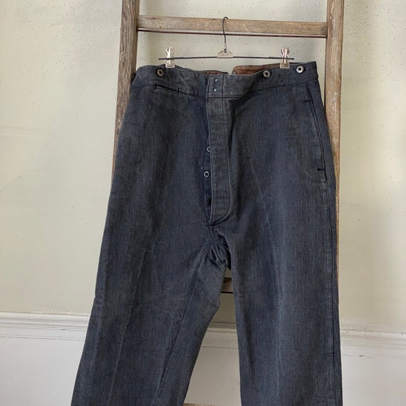 Vintage Antique French Trousers Pants Workwear Wo… - image 4