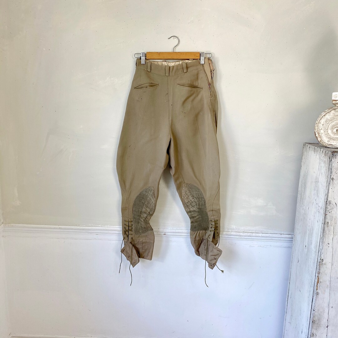 ヴィンテージ　リネン　パンツ　レースアップ　編み上げ　乗馬パンツ il_1080xN.4206774350_6k73.jpg