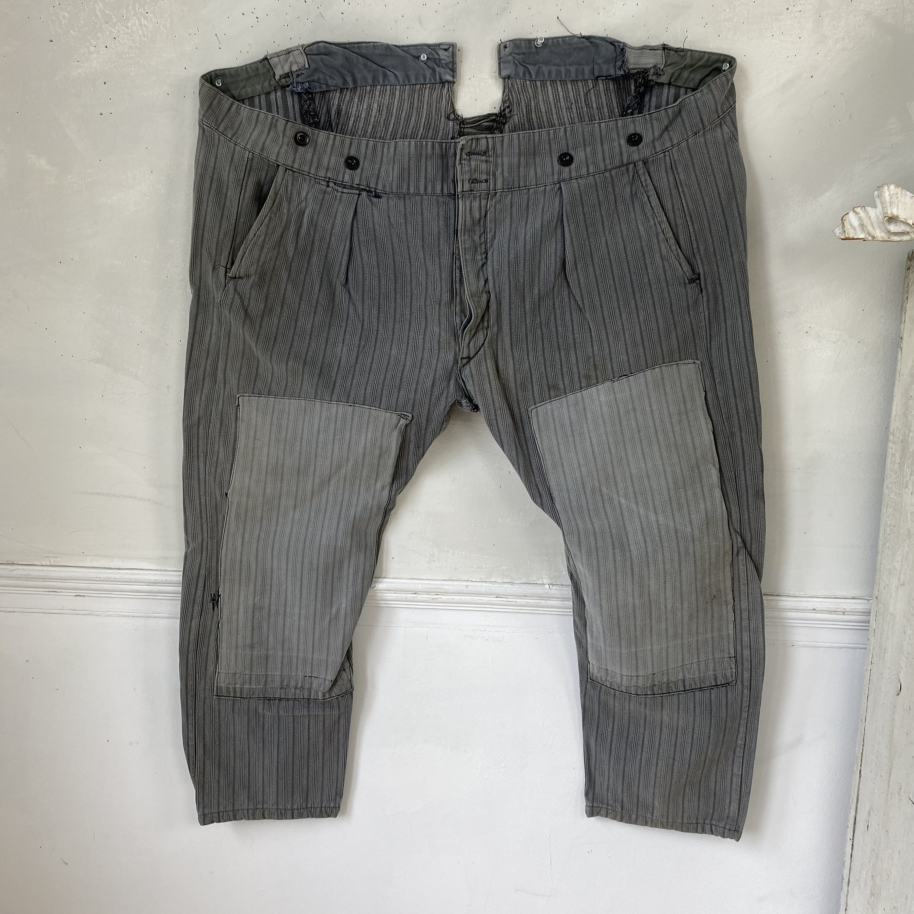 パンツ ~20s EURO French Antique Work Pants Vintage French work chore pants blue farmers 1920s-30s