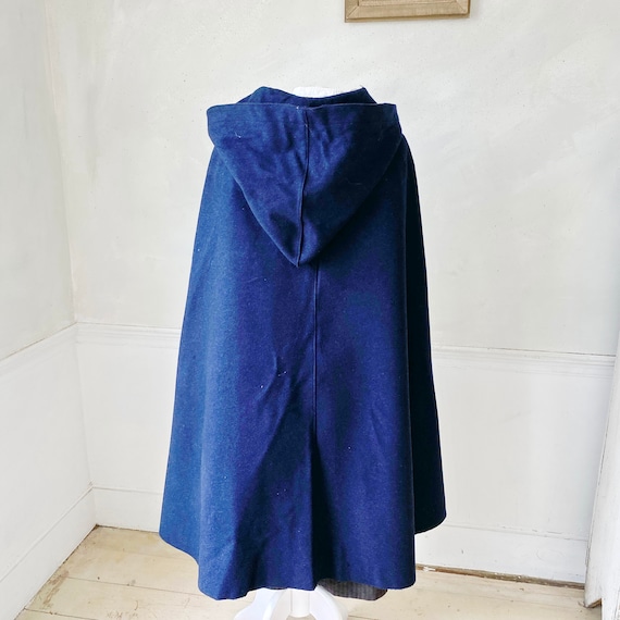 Postal Vintage blue  French postman's hooded cape… - image 4