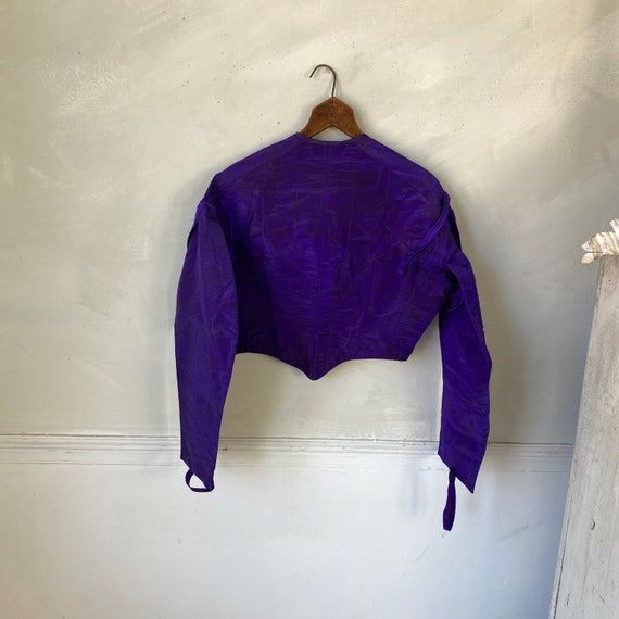 Electric Purple Silk Bodice 1870s Silk Bodice Pur… - image 7
