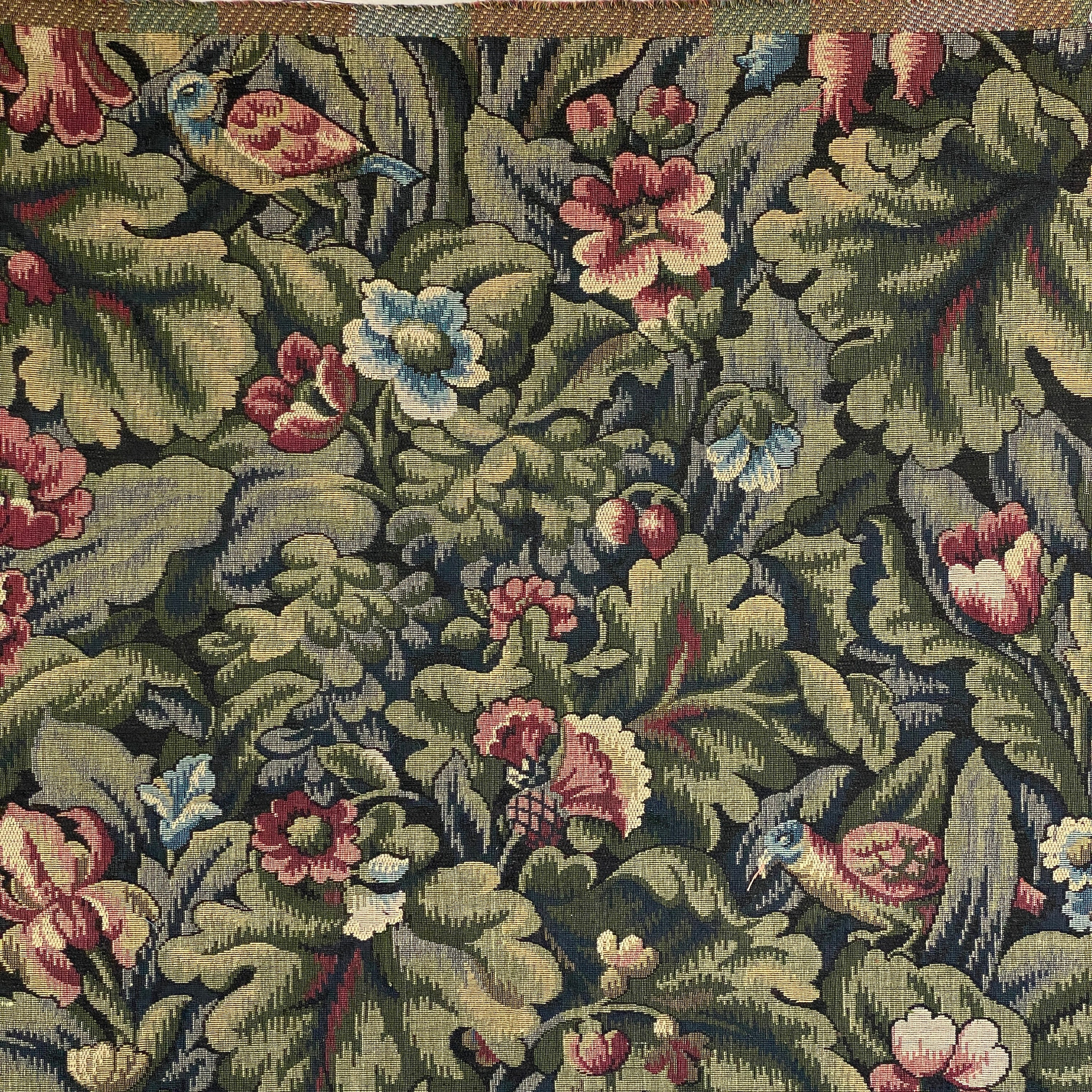 Antique 1920's French Jacquard Fabric Sample UNUSED Document Heavy