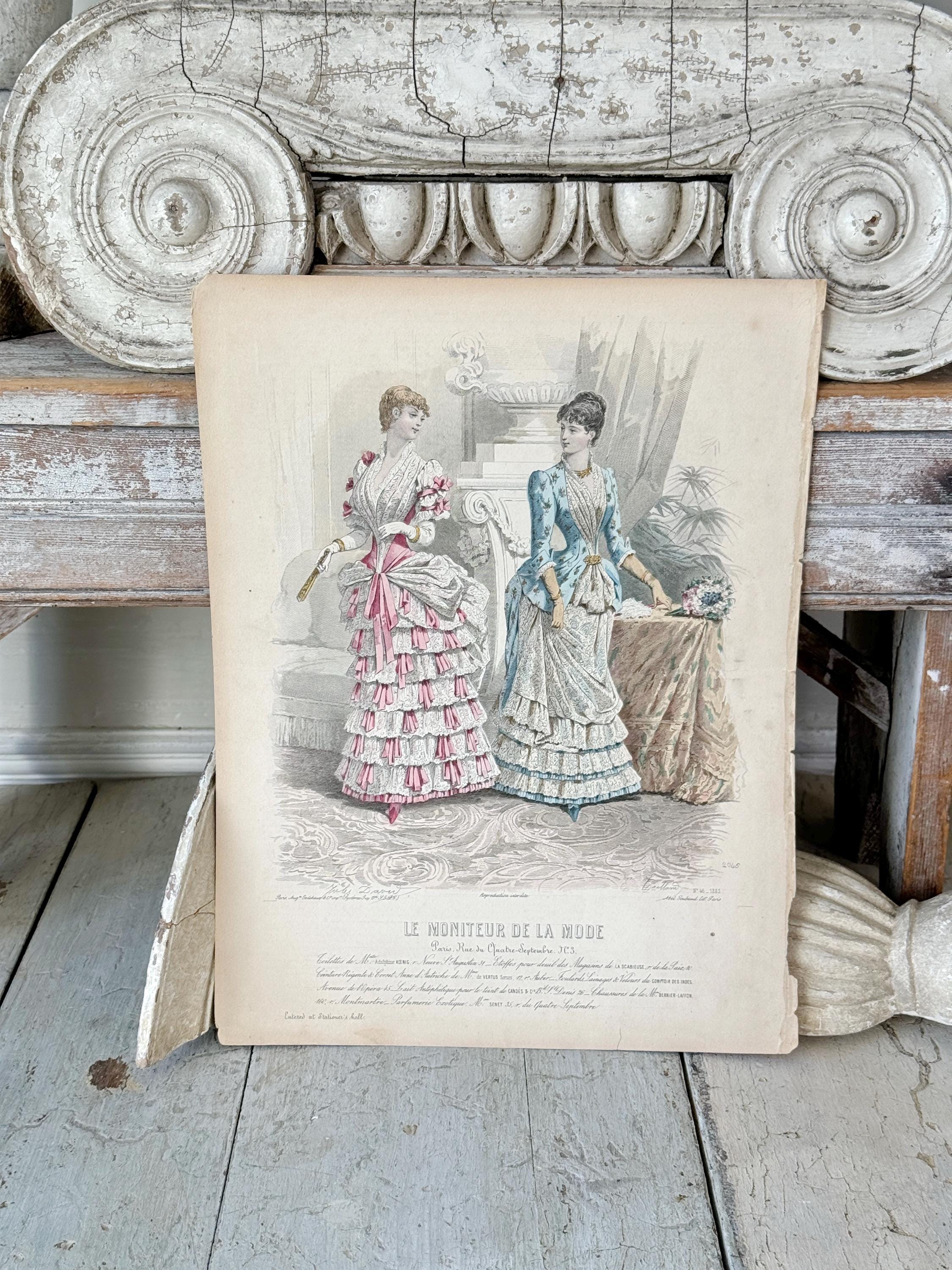 Le Moniteur de la Mode 銅版画　1859年 Le Moniteur de la Mode 銅版画 1859年