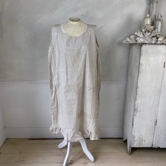 Striped Vintage Cotton Slip Dress French Workwear… - image 2