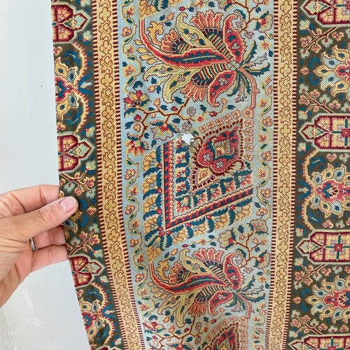 French antique Art shops Nouveau fabric with trim for projects pillows upholstery etc