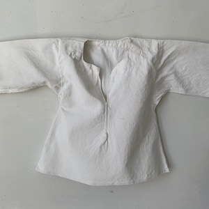 French CHOIR shirt Vintage White Blouse with lace  RARE Beautiful textile from France Boho steampunk eco-friendly