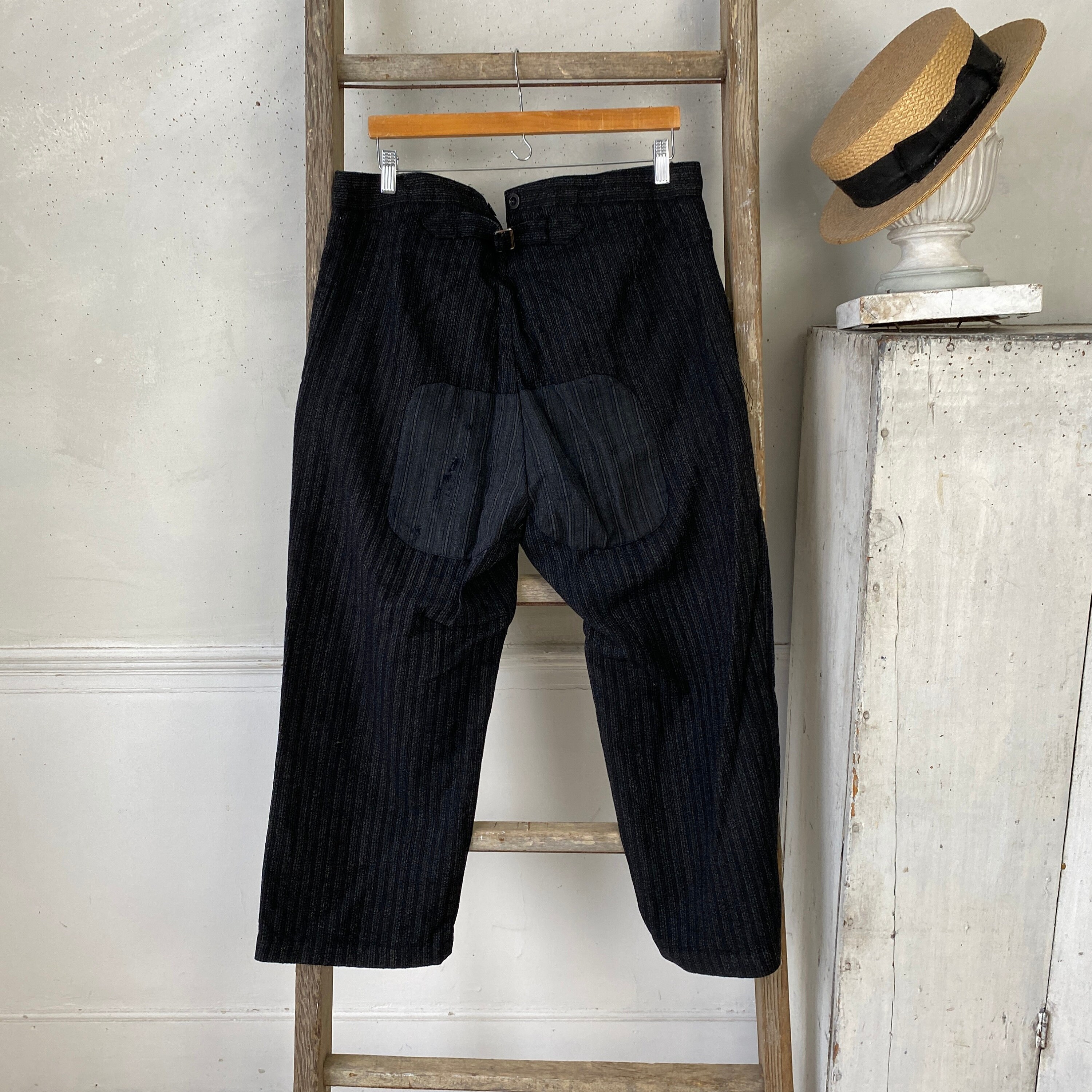 Black Striped French Wool Pants 1930s Trousers Wool Pants - Etsy