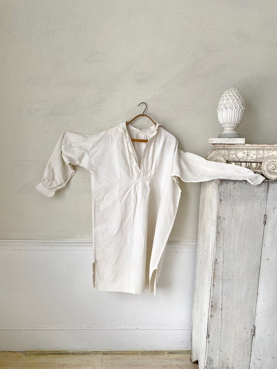 Natural linen chemise JB Large Monogram shirt Fre… - image 1