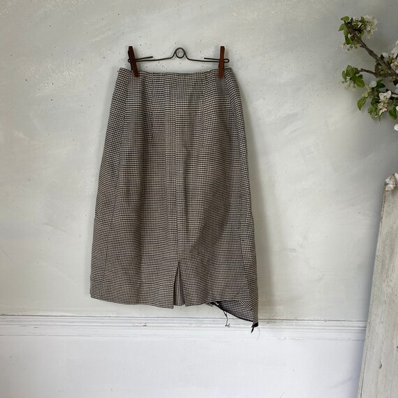 Vintage French Women's Skirt Houndstooth Skirt 19… - image 8