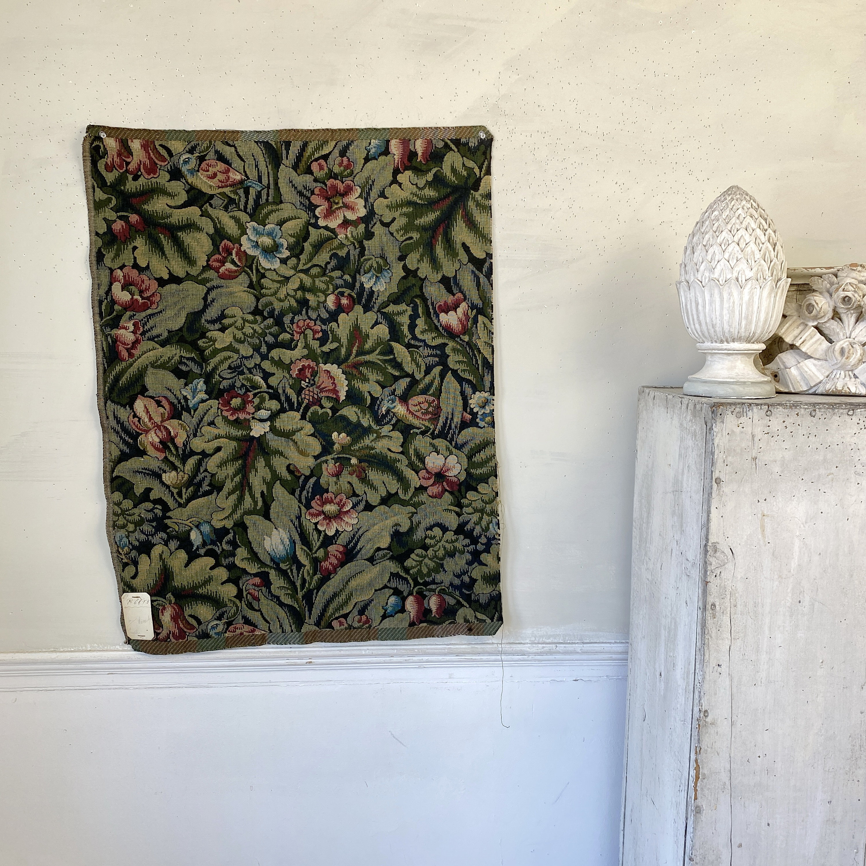 1920svintageファブリック布birthdeth jantiques Antique 1920's French Jacquard Fabric Sample UNUSED Document