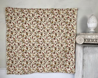 ヴィンテージピンクとベージュのざっくりとした厚手の花柄生地素材（プロジェクト用）The Textile Trunk エコフレンドリー